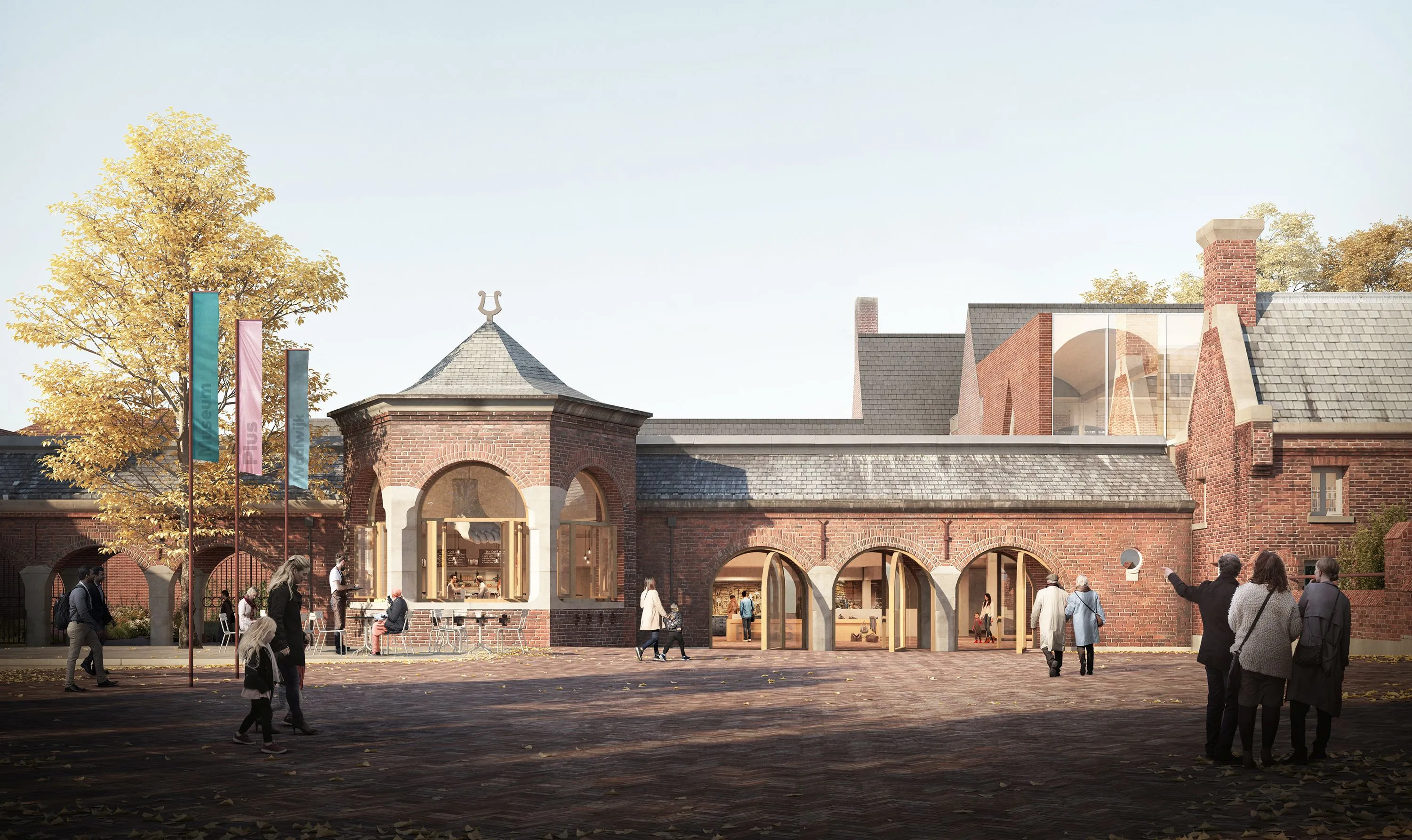 impressie exterieur nieuwe schoenenmuseum waalwijk civic architects en darc studio 3mb