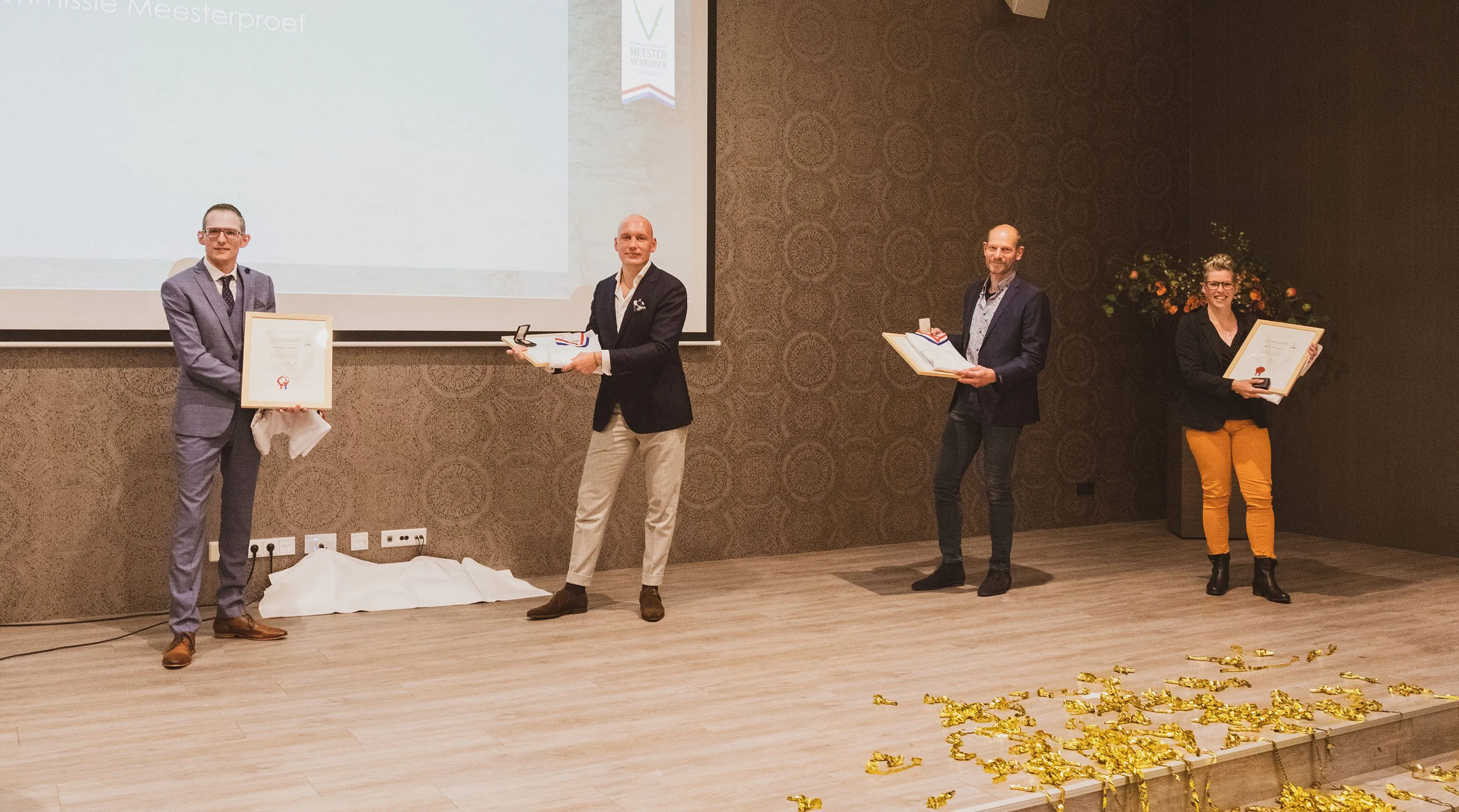 vier nieuwe meesters voor de slagersbranche