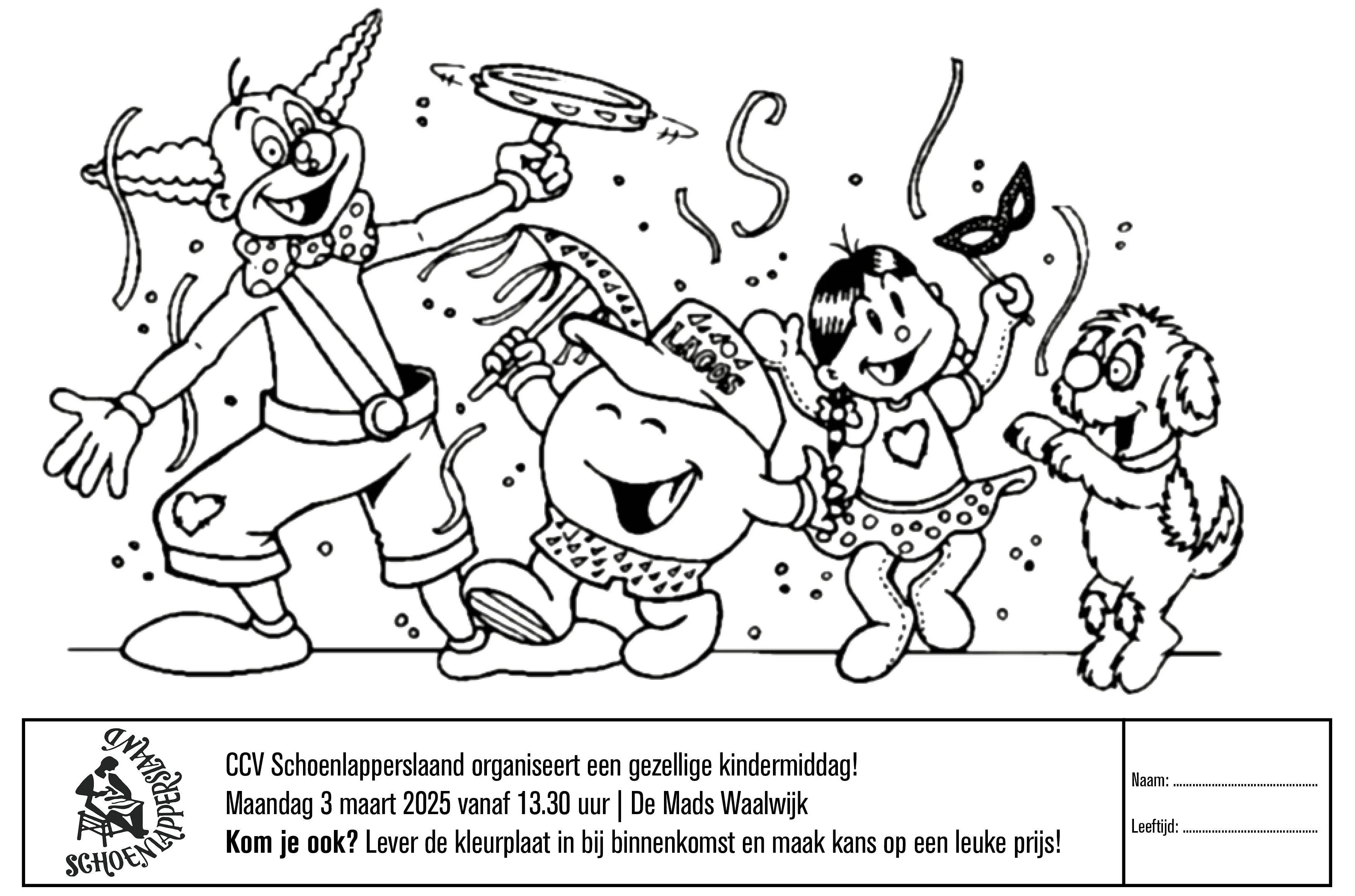 kleurplaat uitnodiging kindermiddag ccv