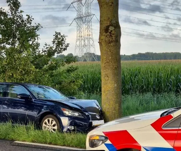 onder-invloed-van-alcohol-botste-de-bestuurder-met-de-auto-tegen-een-boom