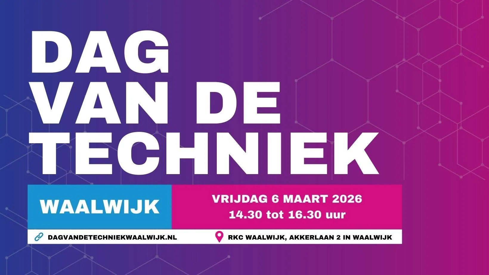 PERSBERICHT Dag van de Techniek Waalwijk