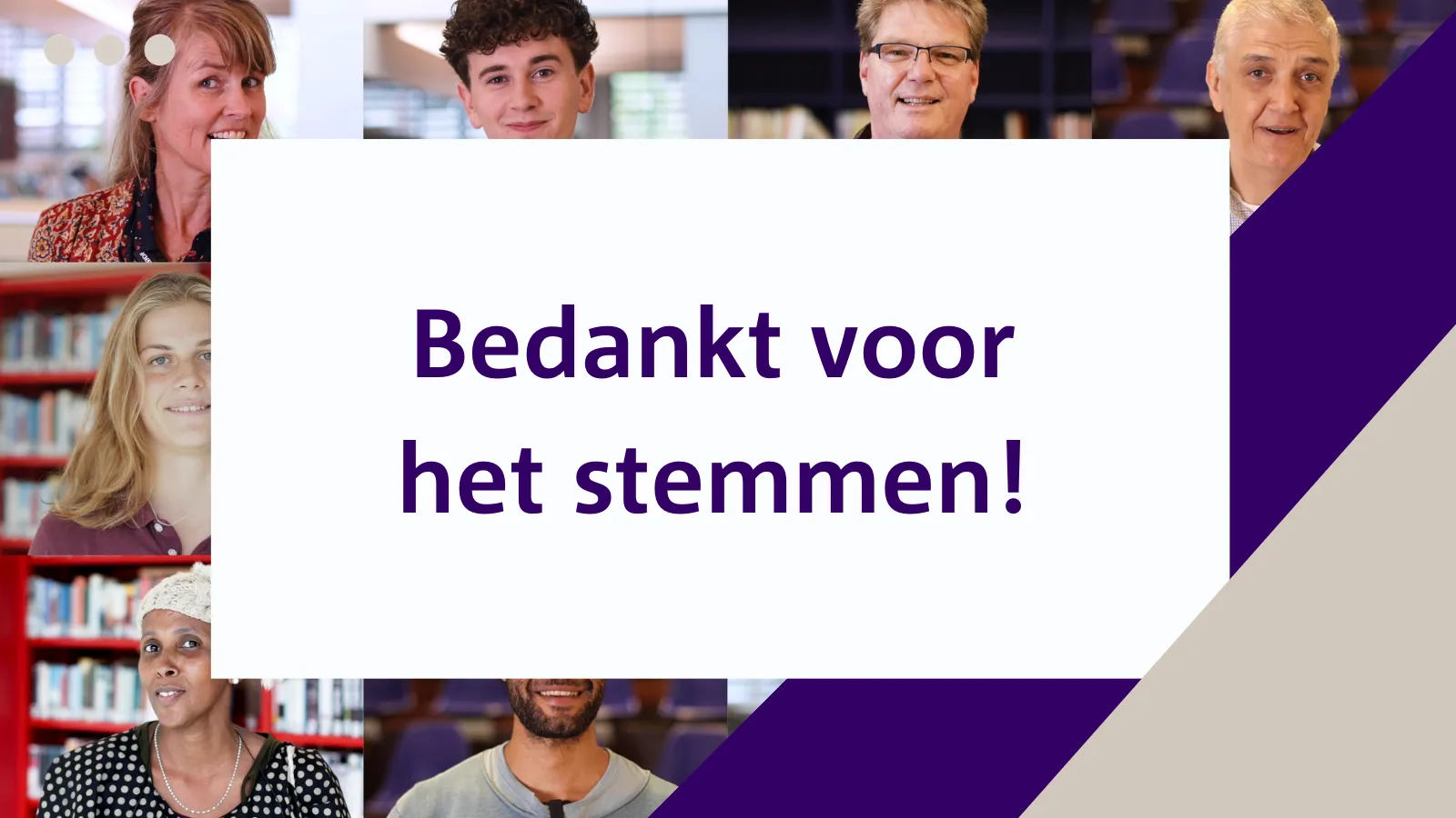 bedankt voor het stemmen