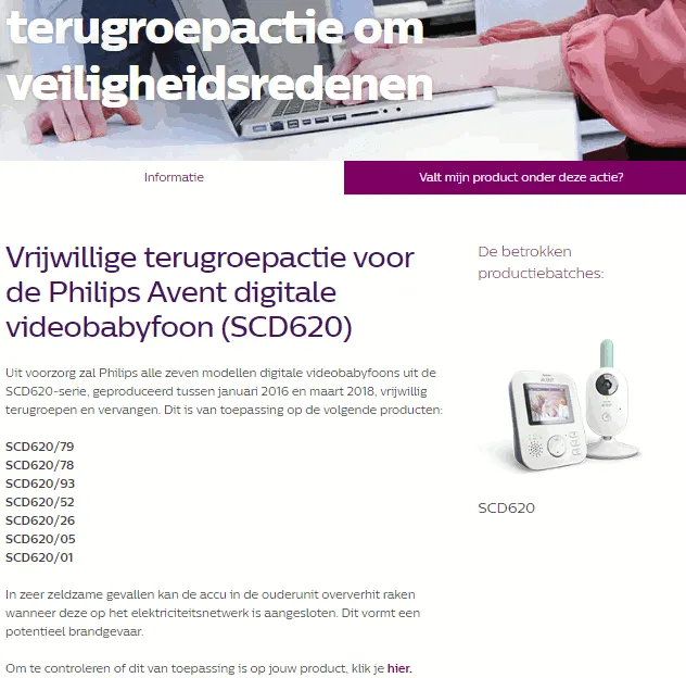 recall philips avent babyfoon e1690281482349