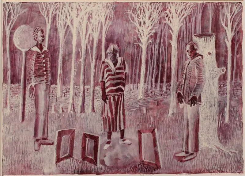 voor wit vage types tempera op papier 2018