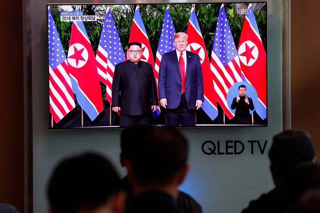 de ontmoeting van trump en kim is begonnen1528766898