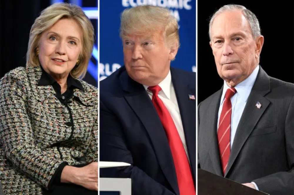 hillary clinton donald trump mike bloomberg