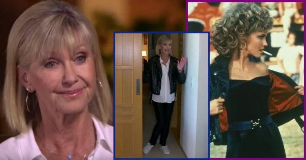 olivia newton john puts on iconic grease costume and talks about cancer diagnosis 758x396