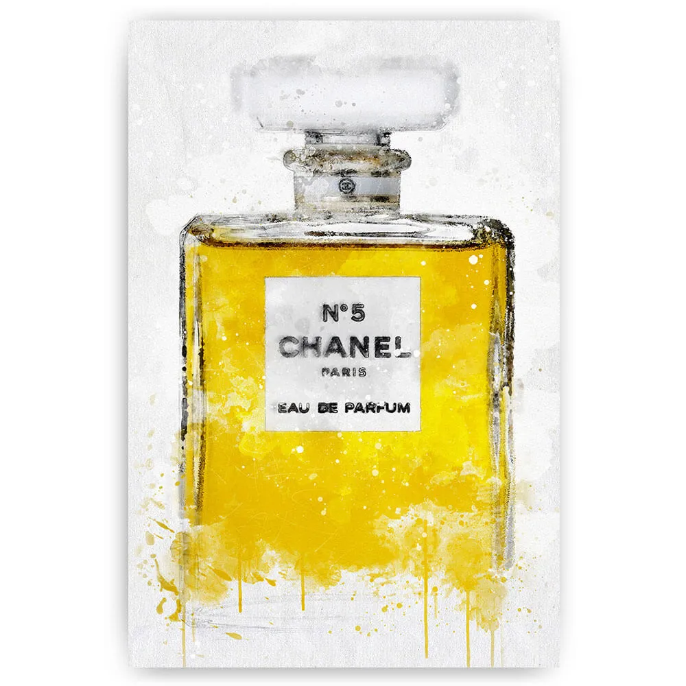 poster parfumfleschanelno5waterverf