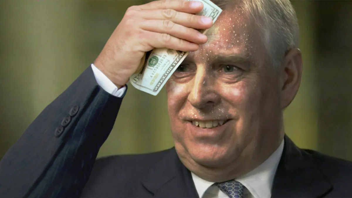 prince andrew sweating
