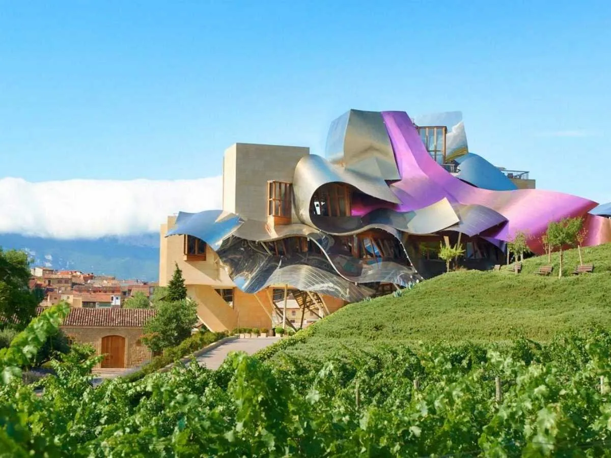 sleep in an architectural icon at frank gehrys hotel marqus de riscal in elciego spain