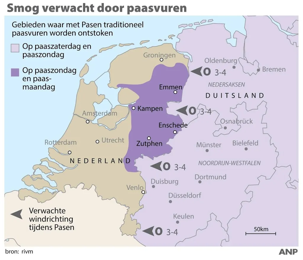 stankoverlast vanwege paasvuren en oostenwind1555825215