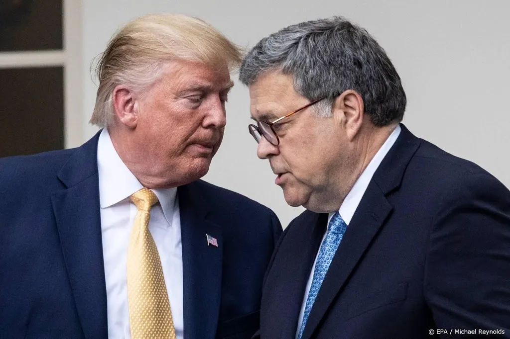 trump razend overweegt justitieminister barr te ontslaan1606968734