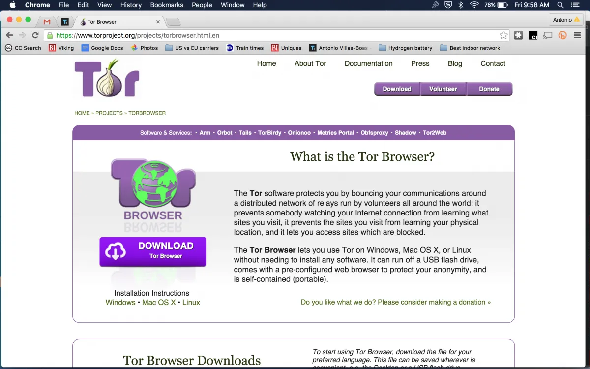 you download and install tor like you would any other web browser