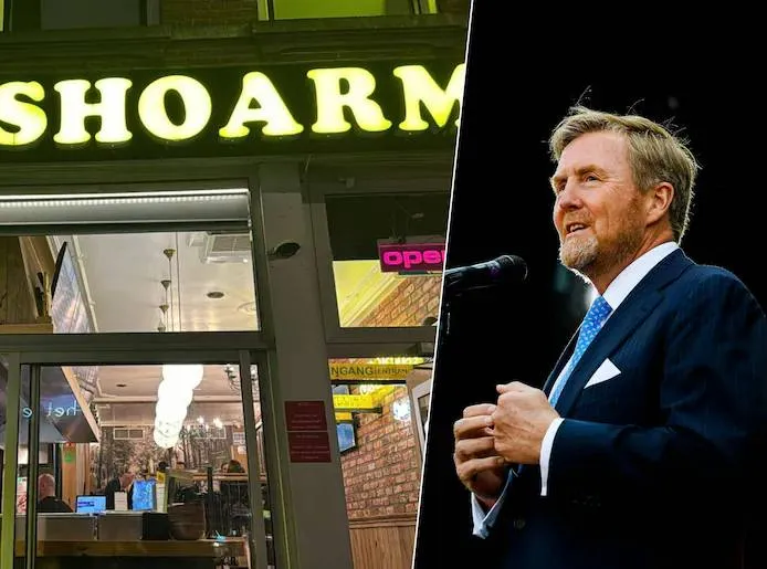 koning willem alexander bezocht met maxima en alexia jaffa shoarma in rotterdamjpg
