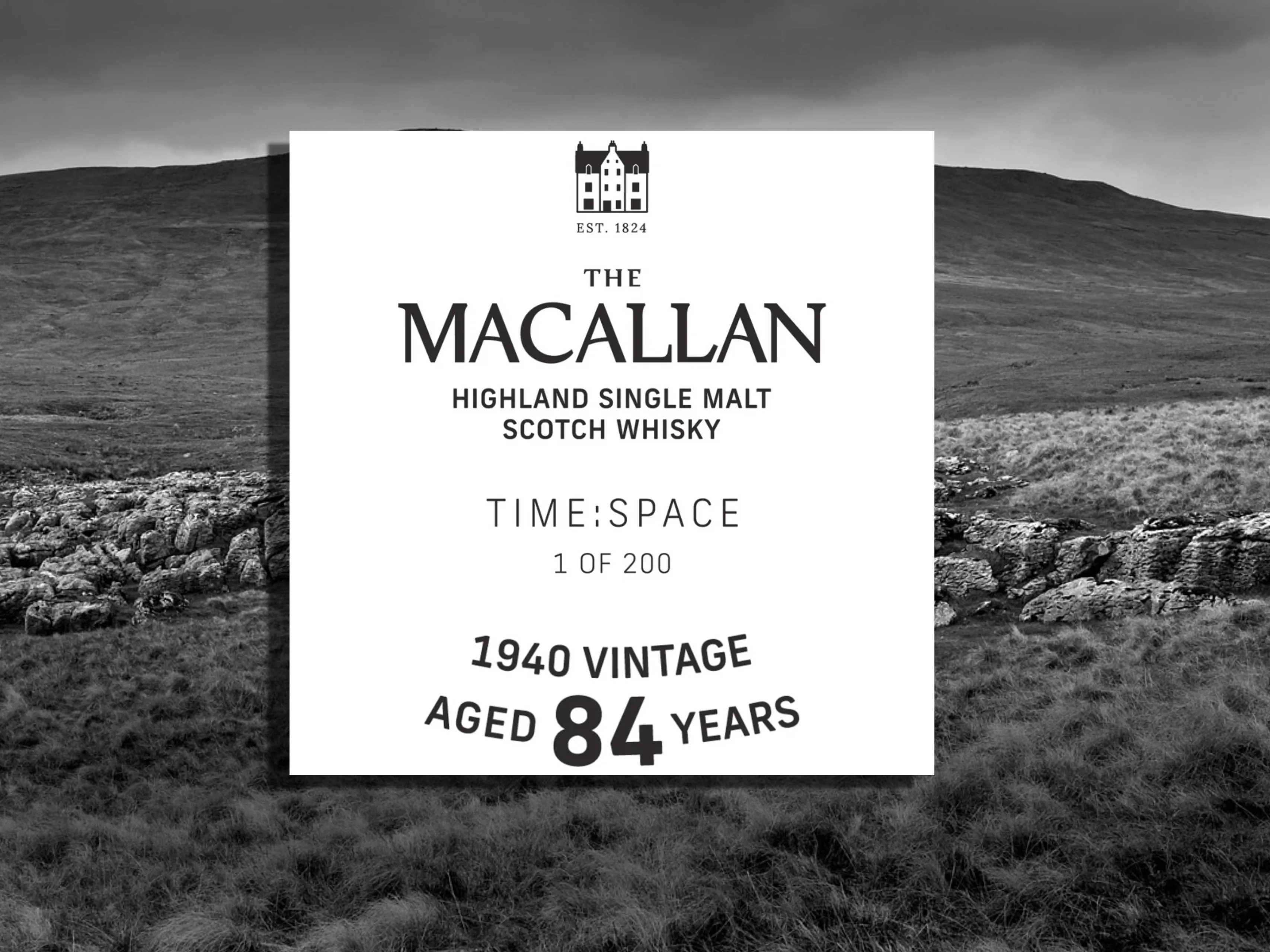 the macallan time space 84 yo whisky