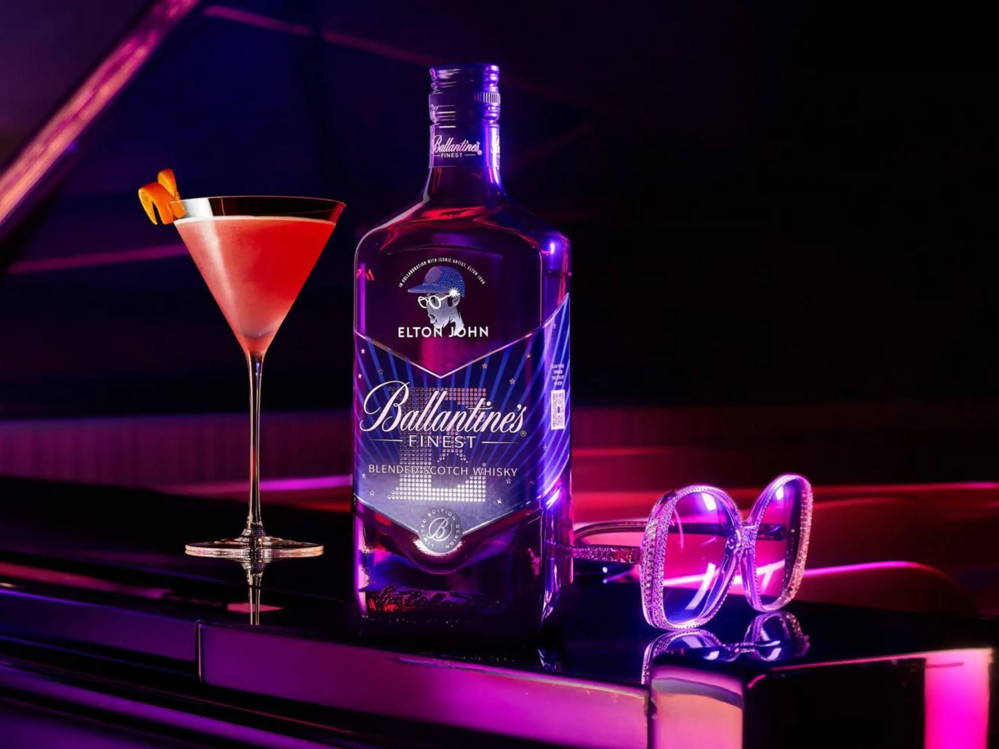 ballantines true music finest elton john whisky