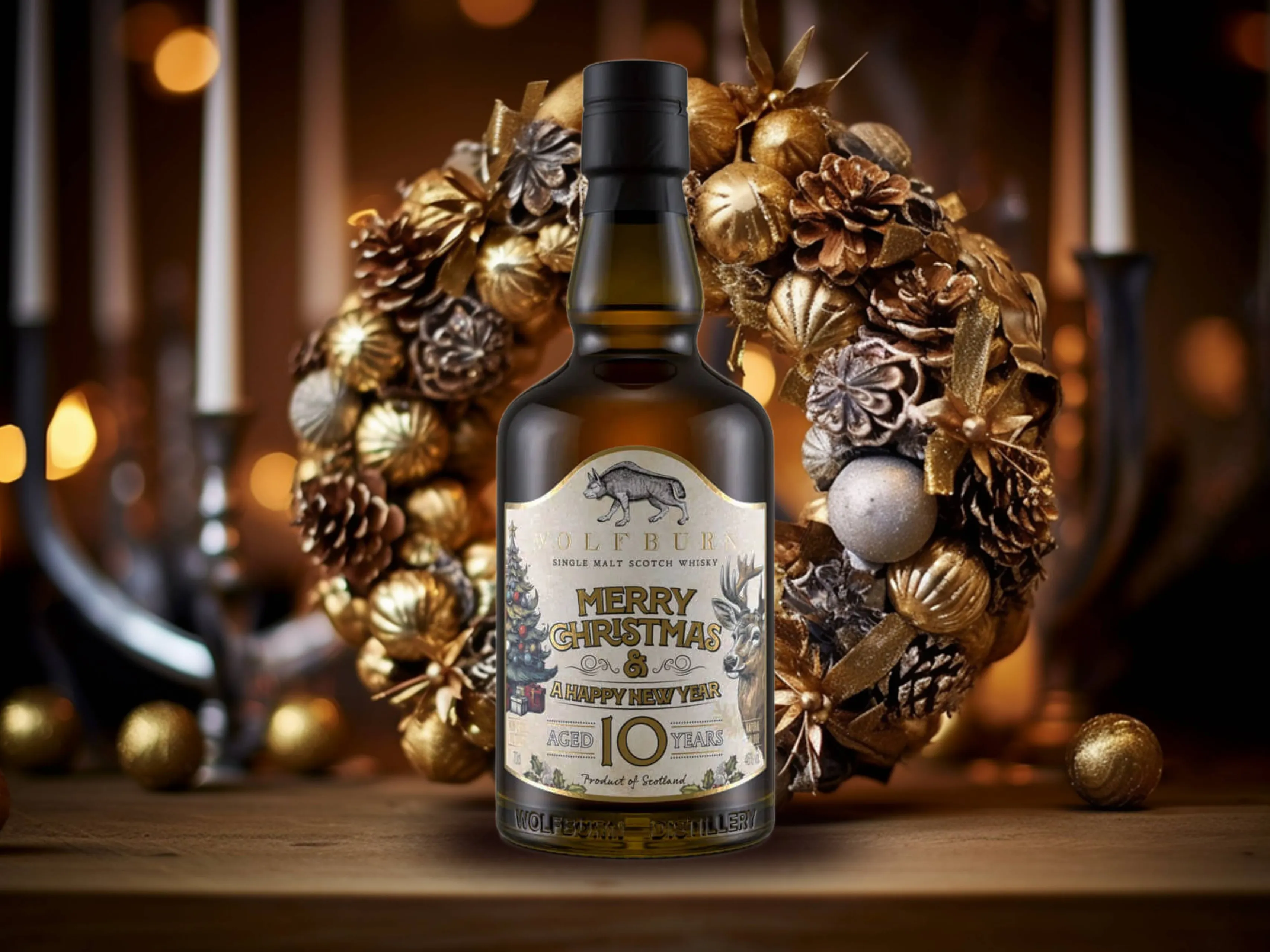 wolfburn merry christmas whisky 1