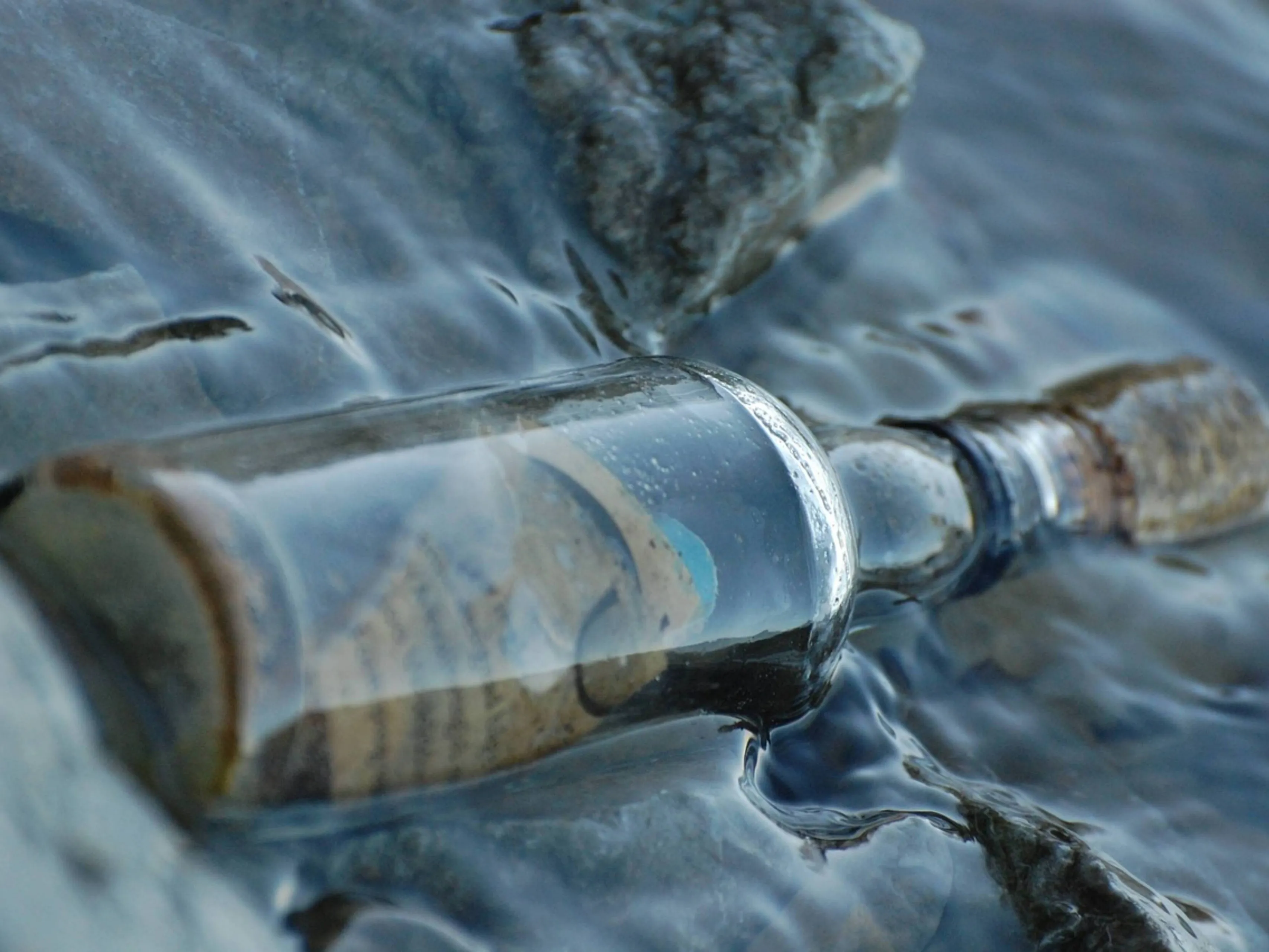 whisky bottle beach