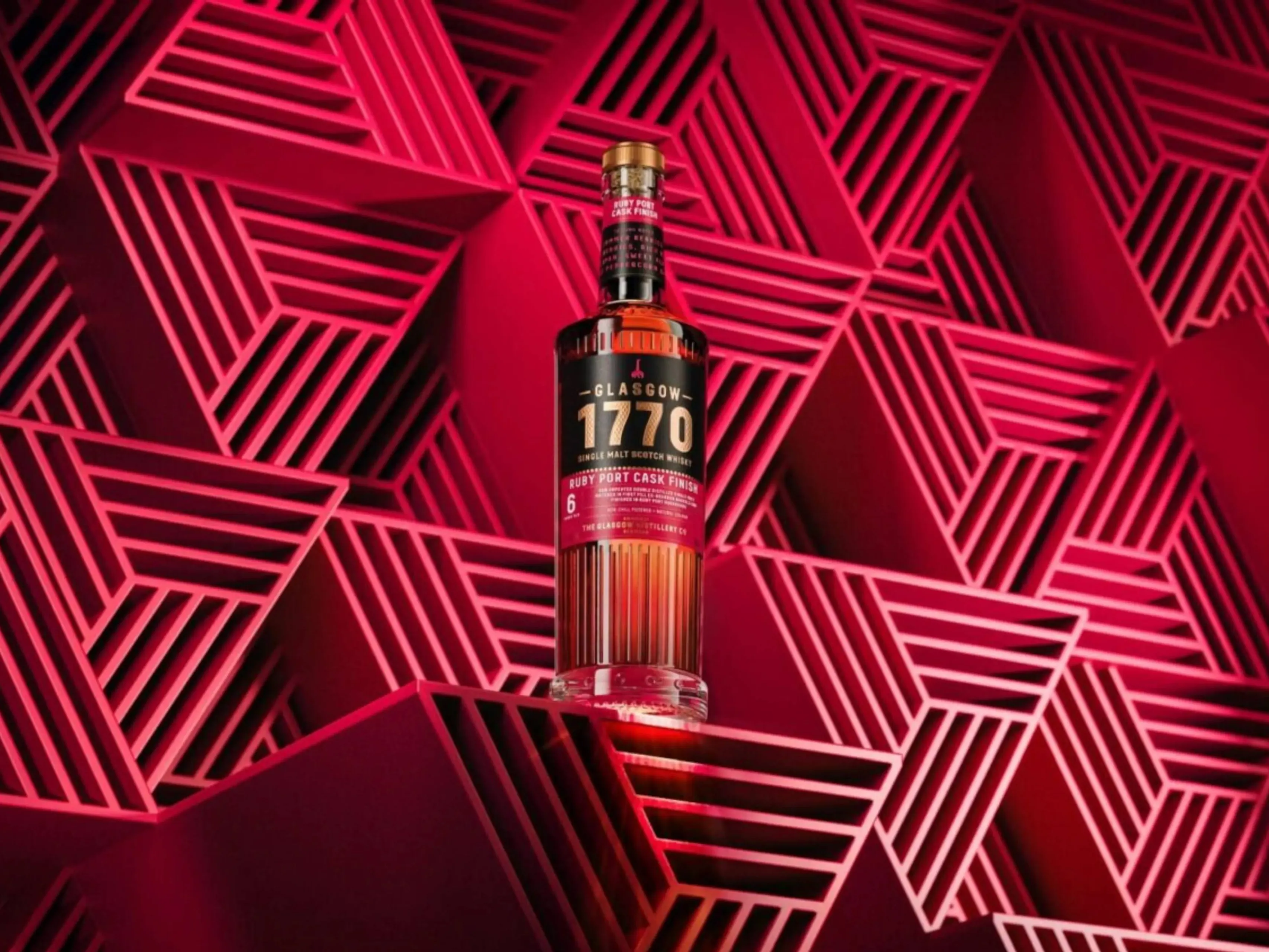 Glasgow Distillery 1770 ruby port cask finish 6 year old whisky