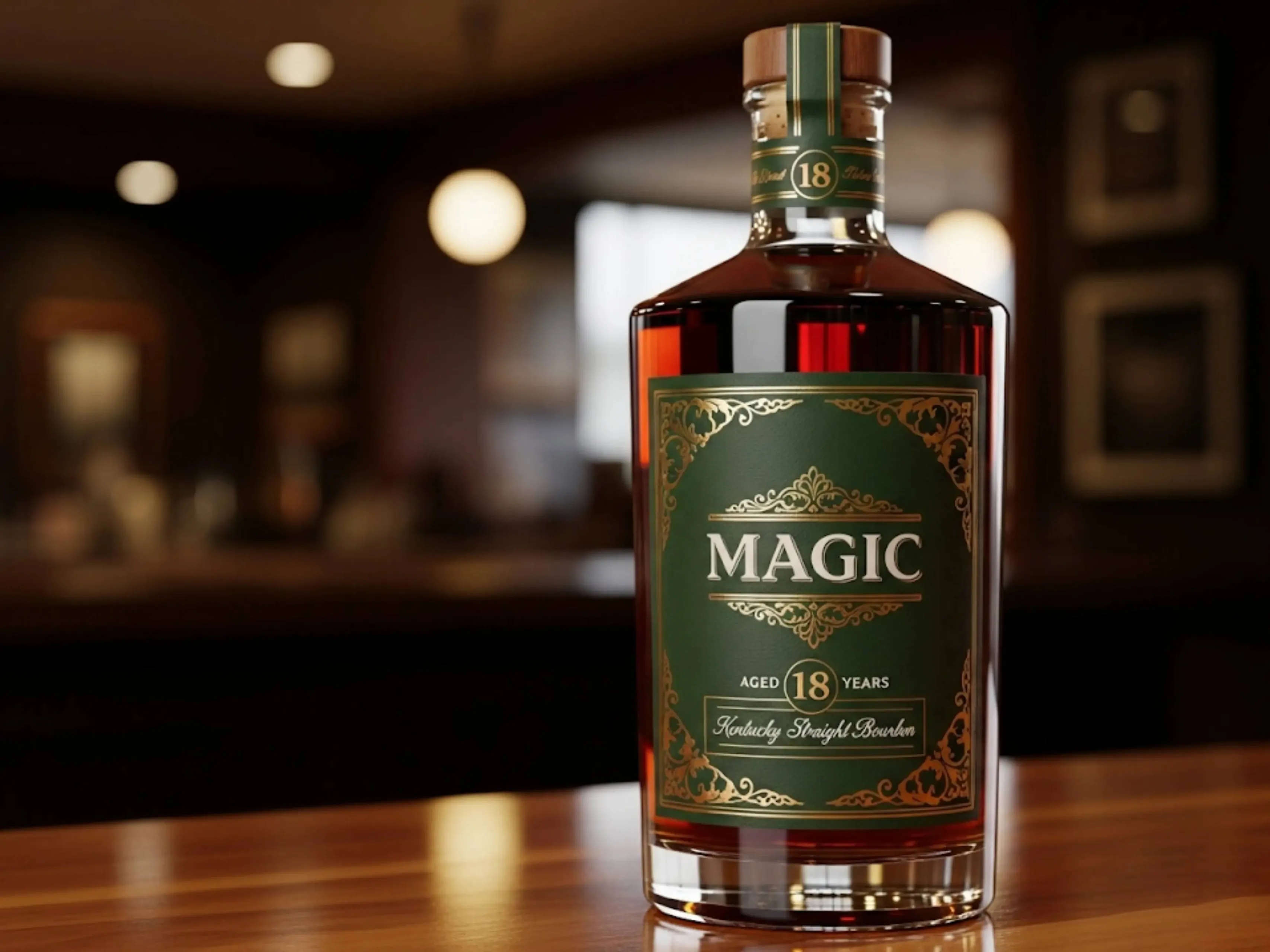MAgic whisky bottle