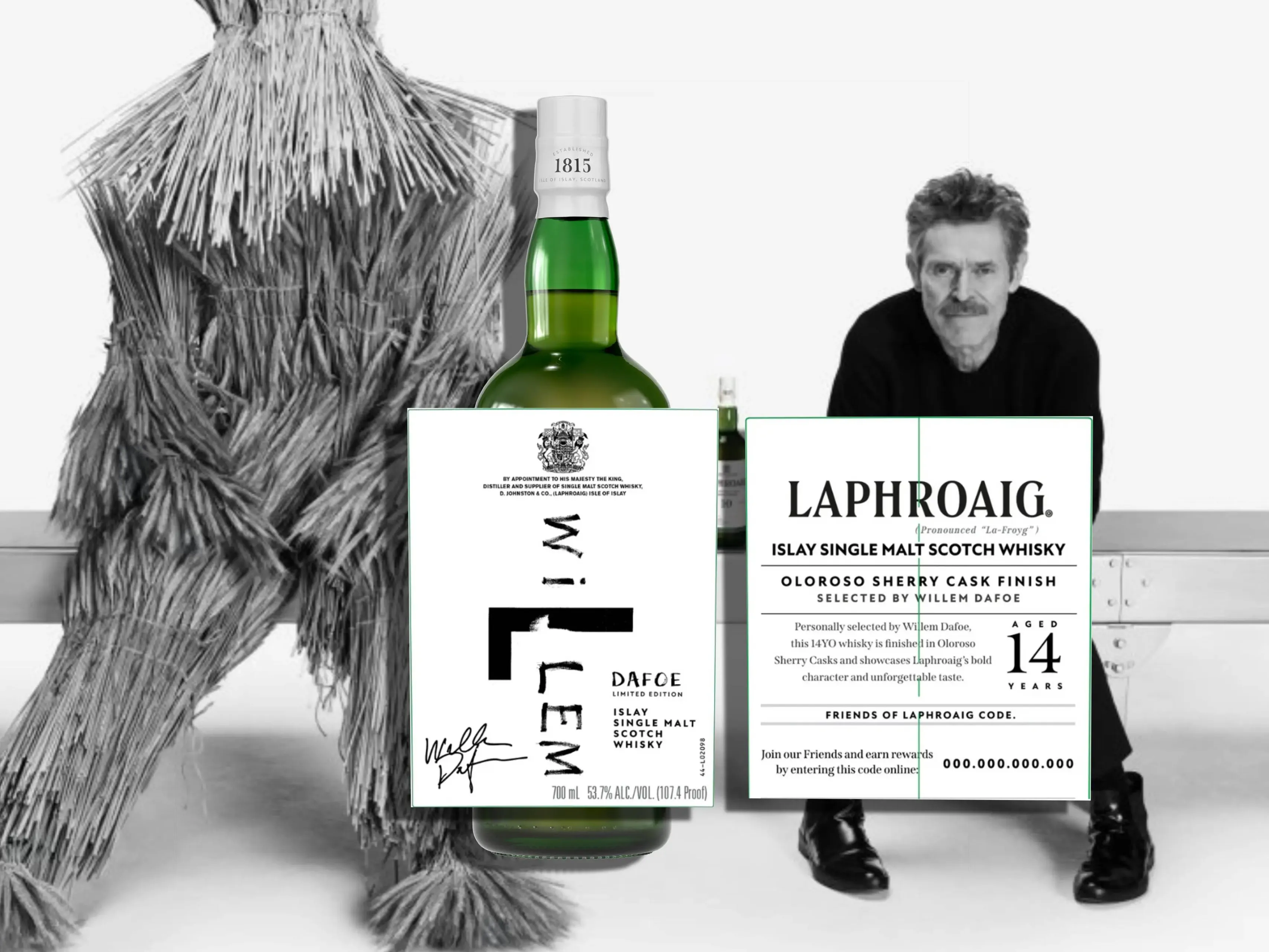 Willem Dafoe whisky Laphroaig