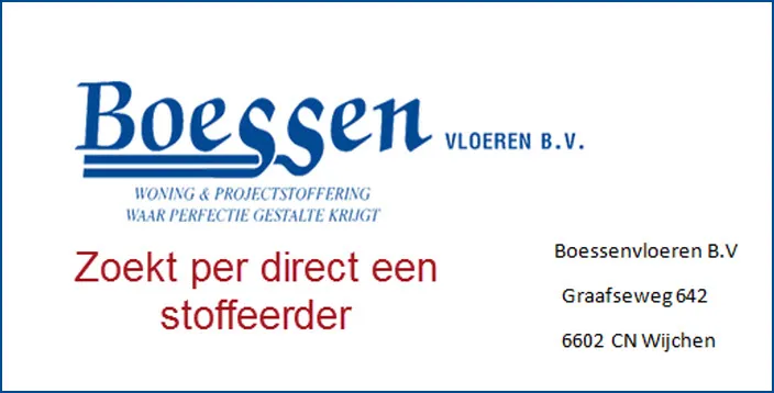 advertentie boessen vloeren stoffeerder in vacatures