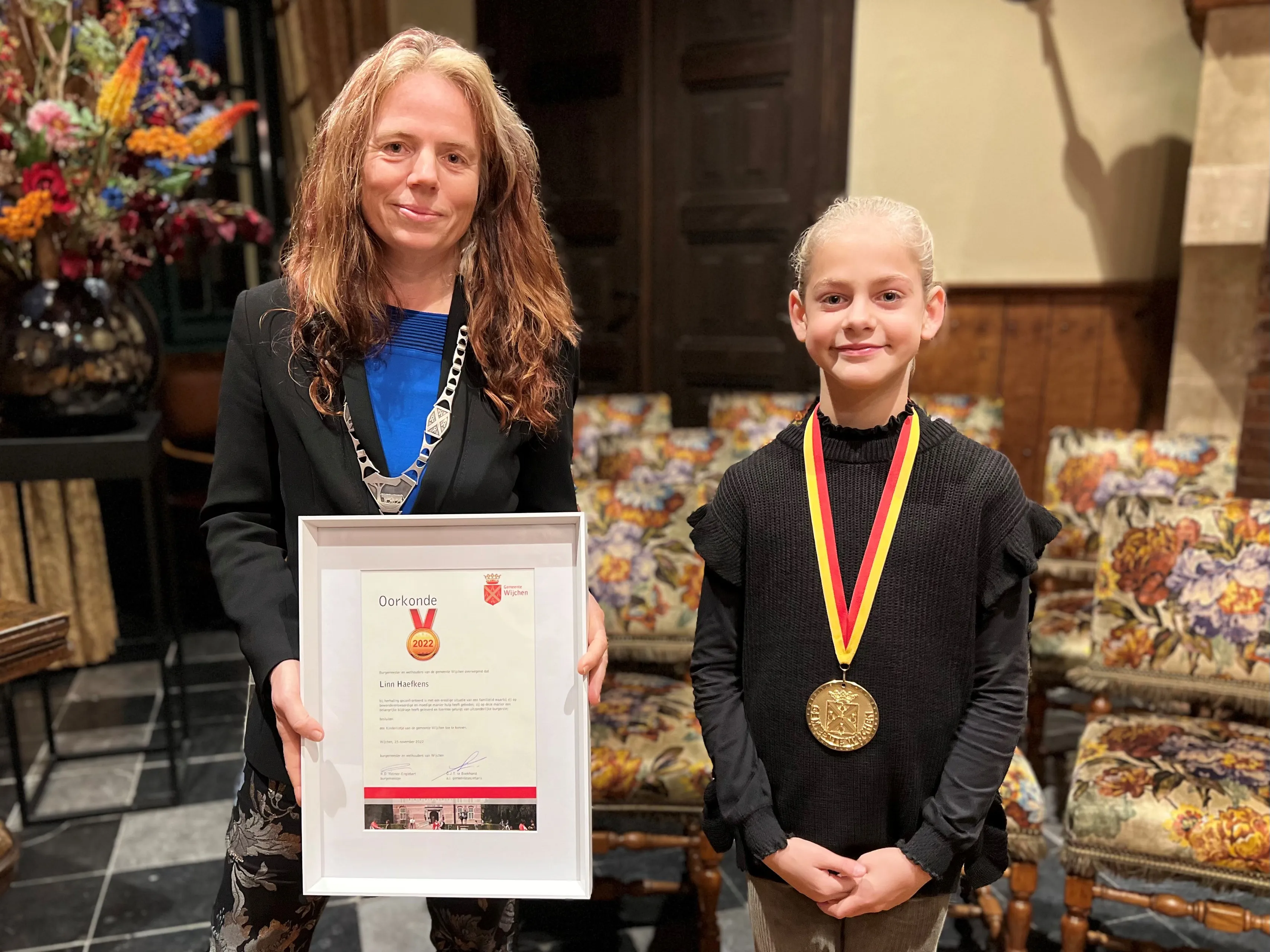 burgemeester linn oorkonde en medaille 1