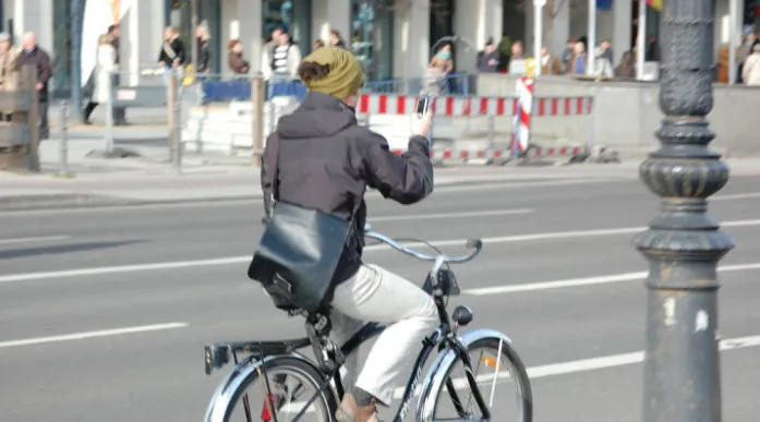fietsen met touchscreen