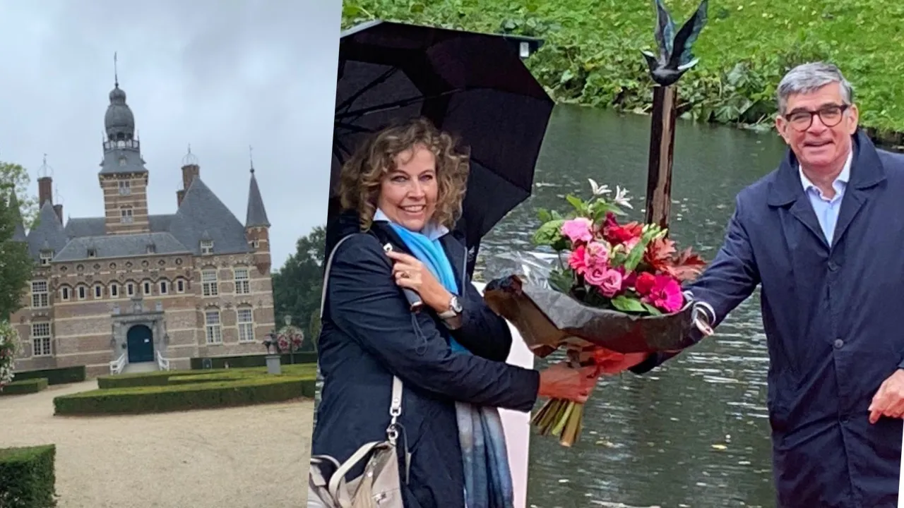 kastel en bronzen beeldencollage fotor fotor