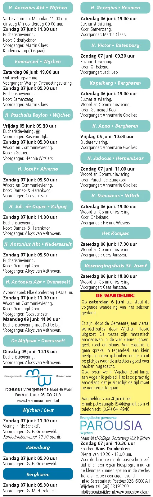 kerkberichten wijchen 030615