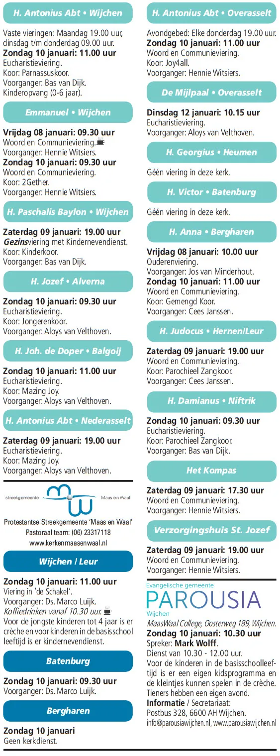 kerkberichten wijchen 060116