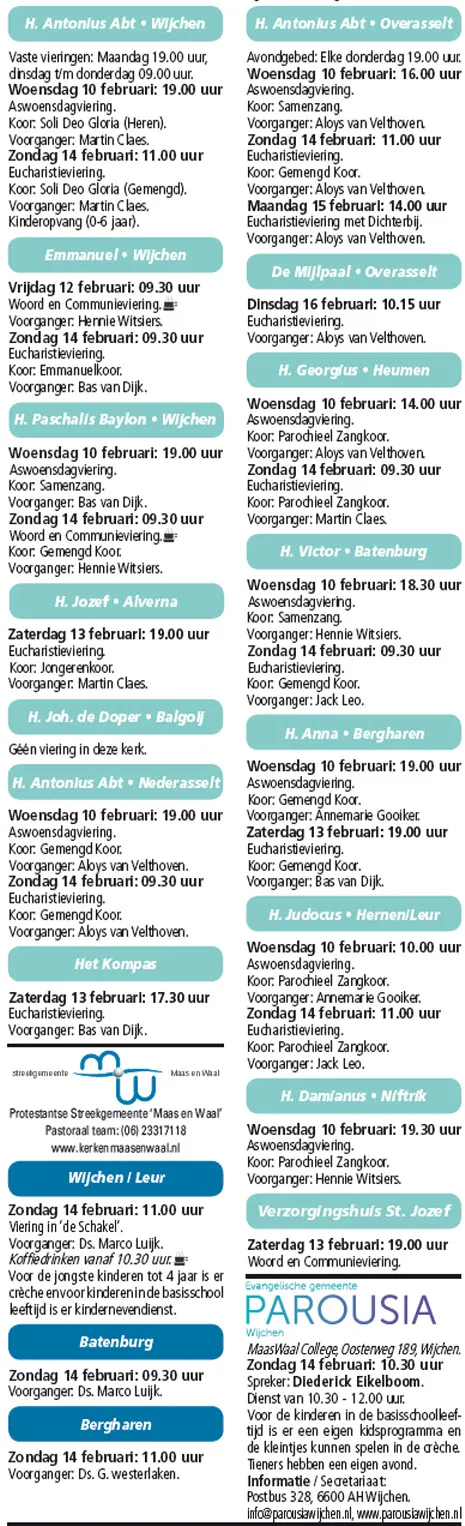 kerkberichten wijchen 100216