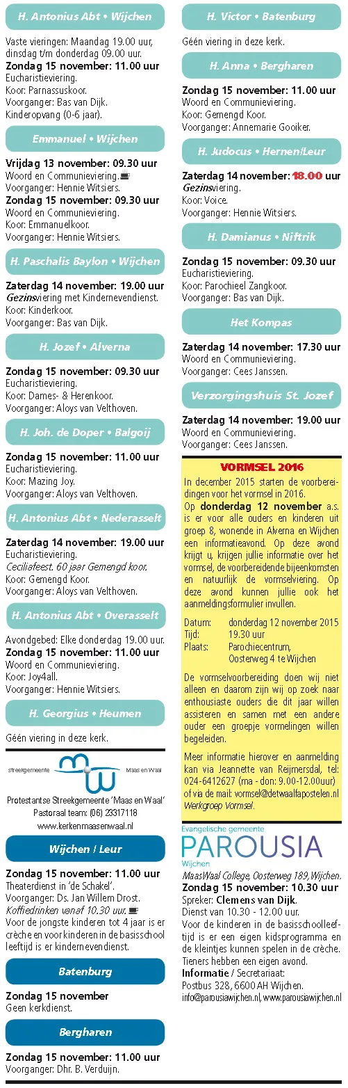 kerkberichten wijchen 111115