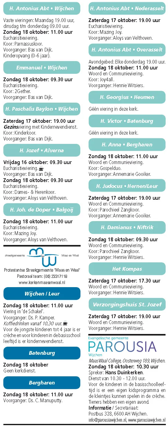 kerkberichten wijchen 141015