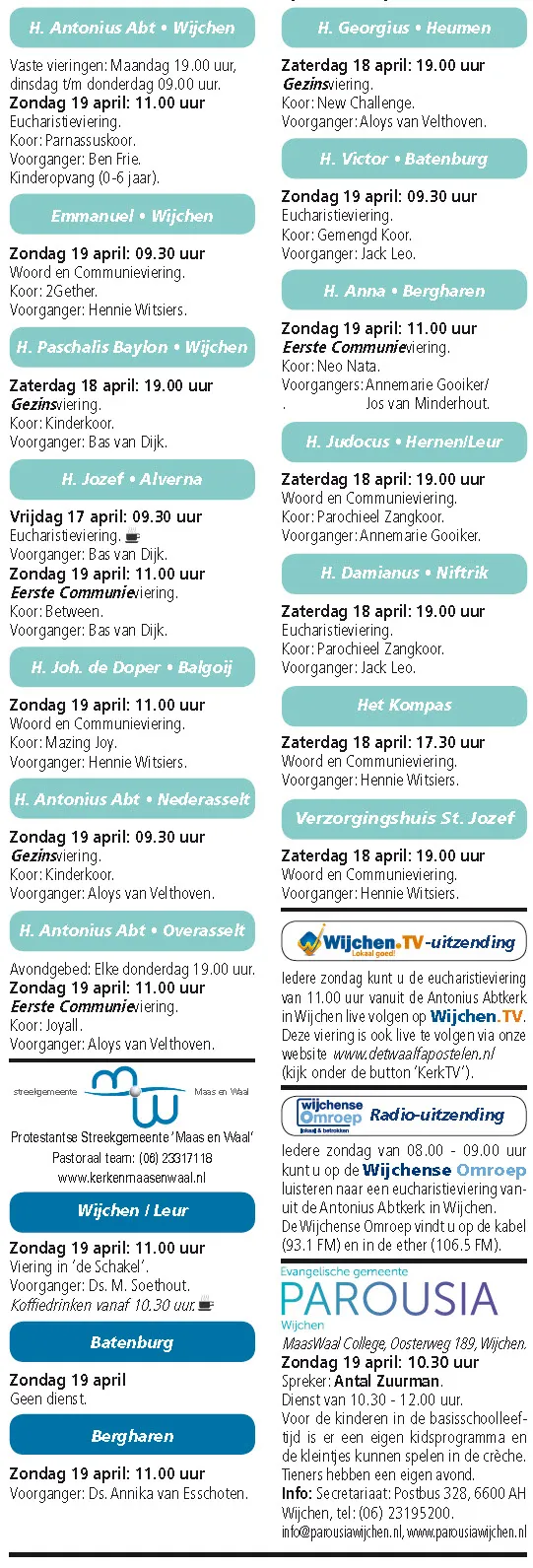 kerkberichten wijchen 150415