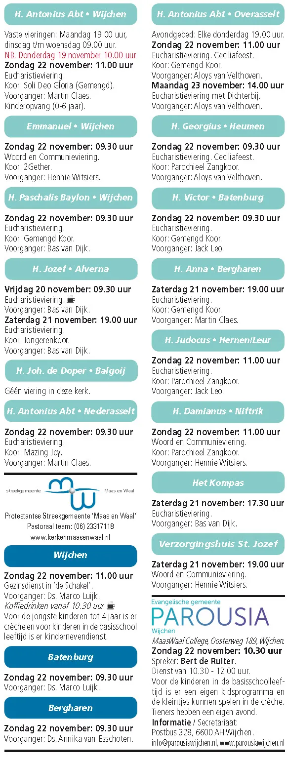 kerkberichten wijchen 181115