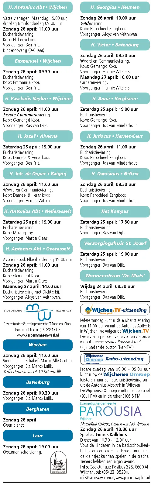 kerkberichten wijchen 220415