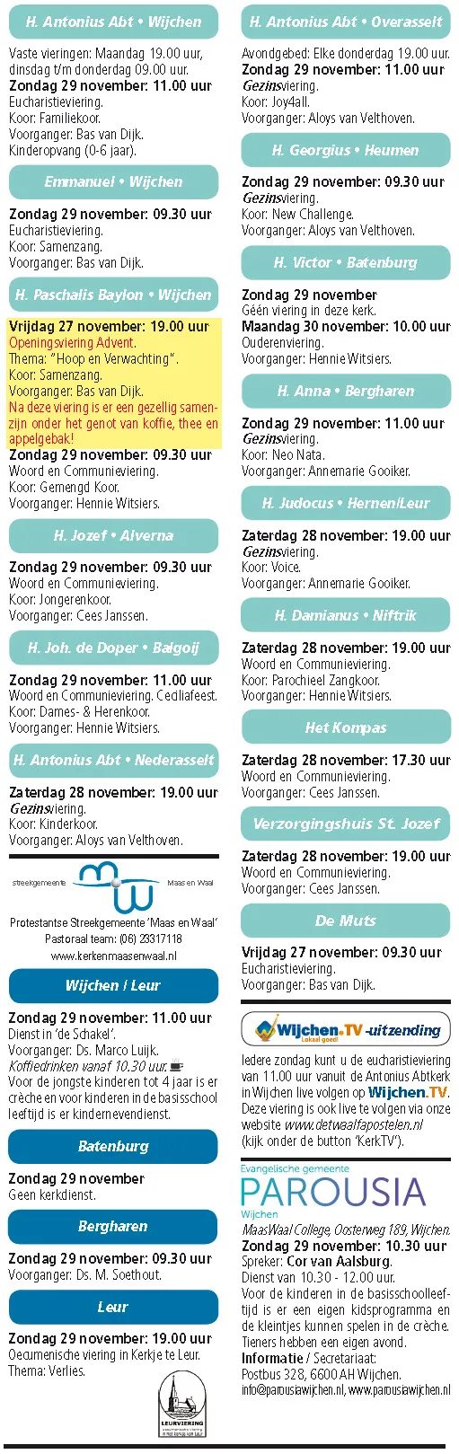 kerkberichten wijchen 251115