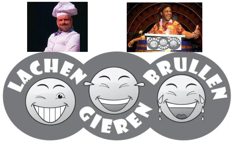 lachen gieren brullen