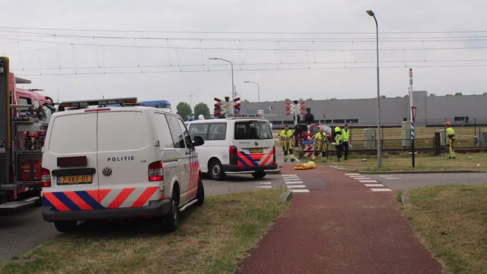 ongeluk trein en scooter