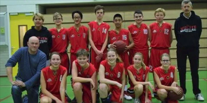 u14 2 mix basketbalteam van wyba