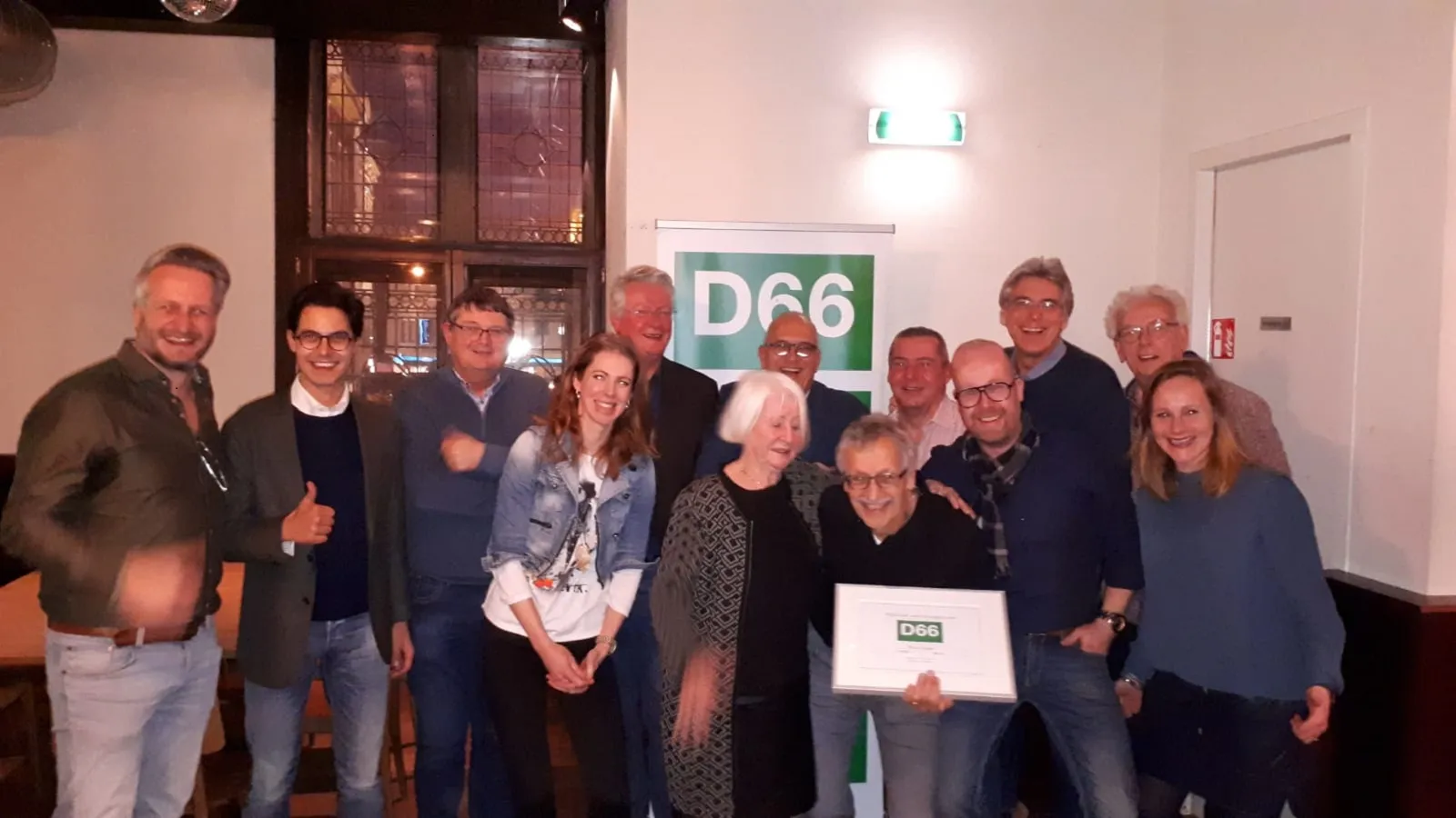 wim beijer geeerd als vrijwilliger d66