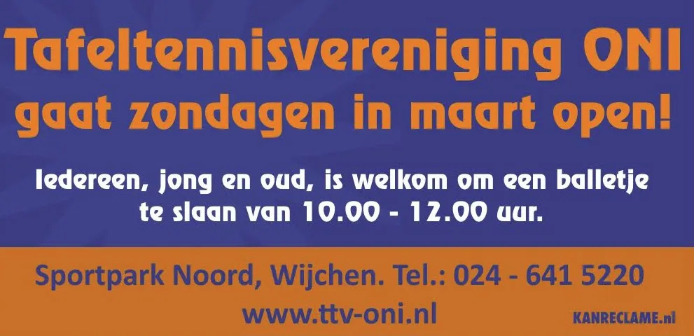 zondag open