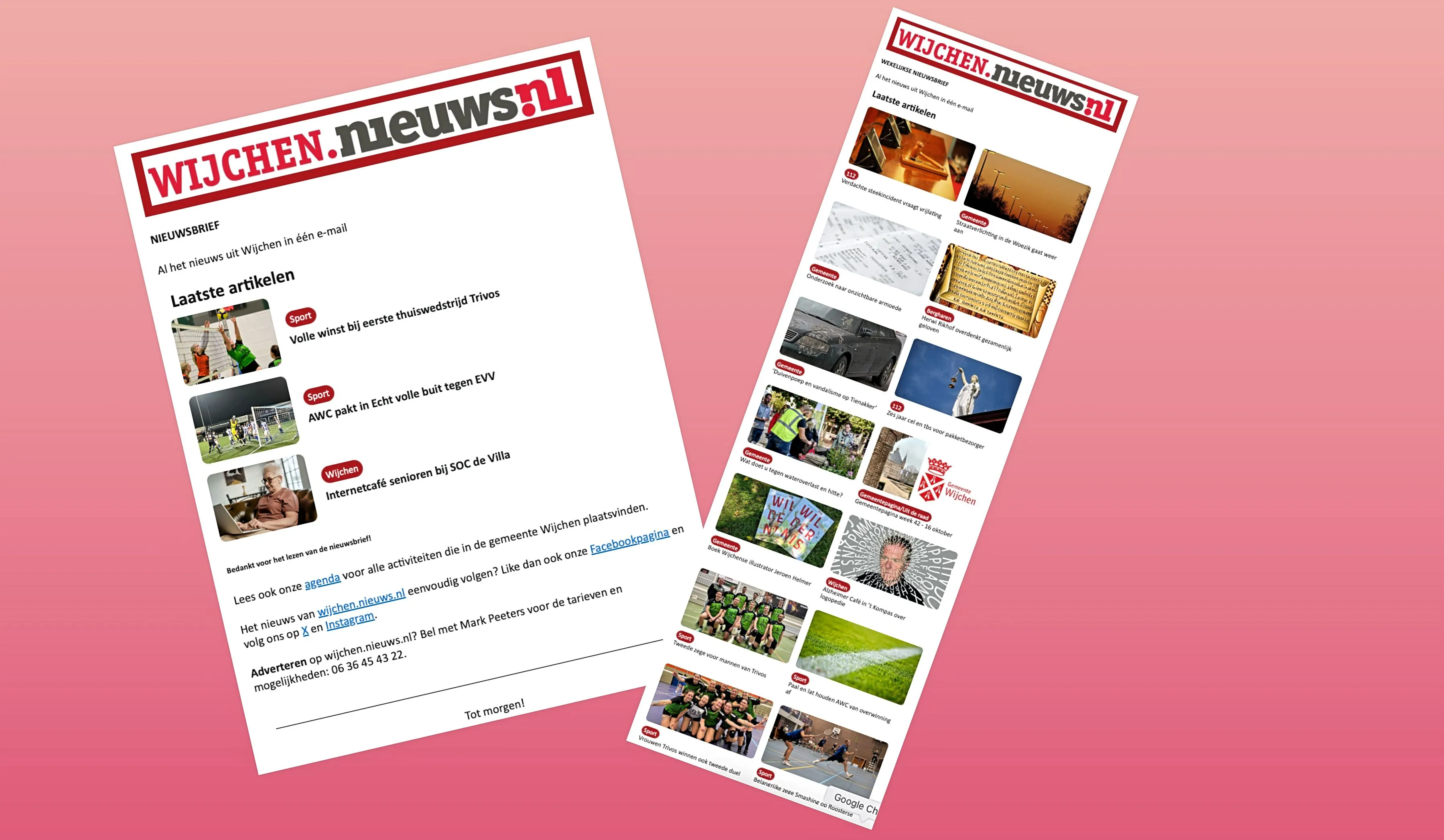 collage nieuwsbrieven