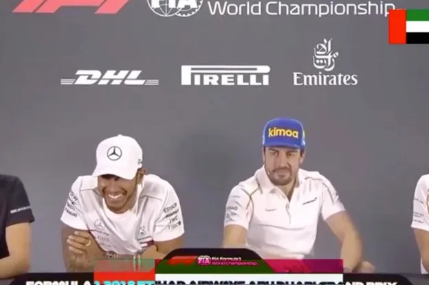 Hamilton Alonso persconferentie GP Abu Dhabi 2018jpg