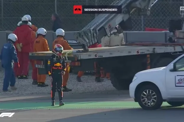 Gasly barcelona wintertest red bull crashjpg