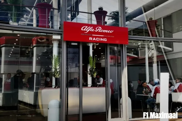 Alfa Romeo Racing paddock barcelona vasseurjpg