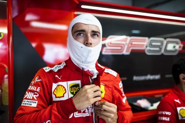 Charles Leclerc gp duitsland 2019 ferrari red bull regenjpg