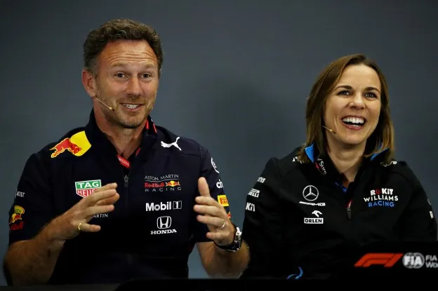 Christian Horner Claire Williams persconferntiejpg