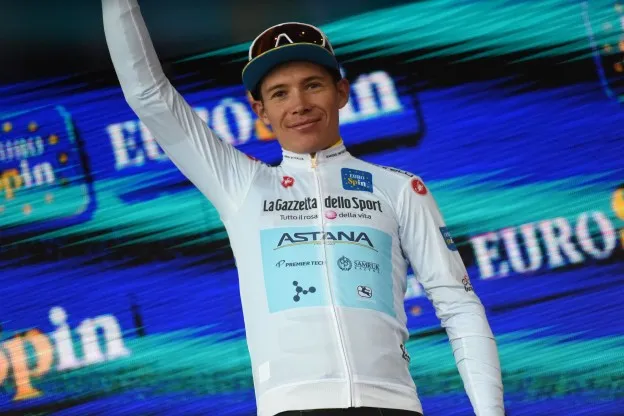 Sirotti Miguel Angel Lopez witte trui Giro dItaliajpg